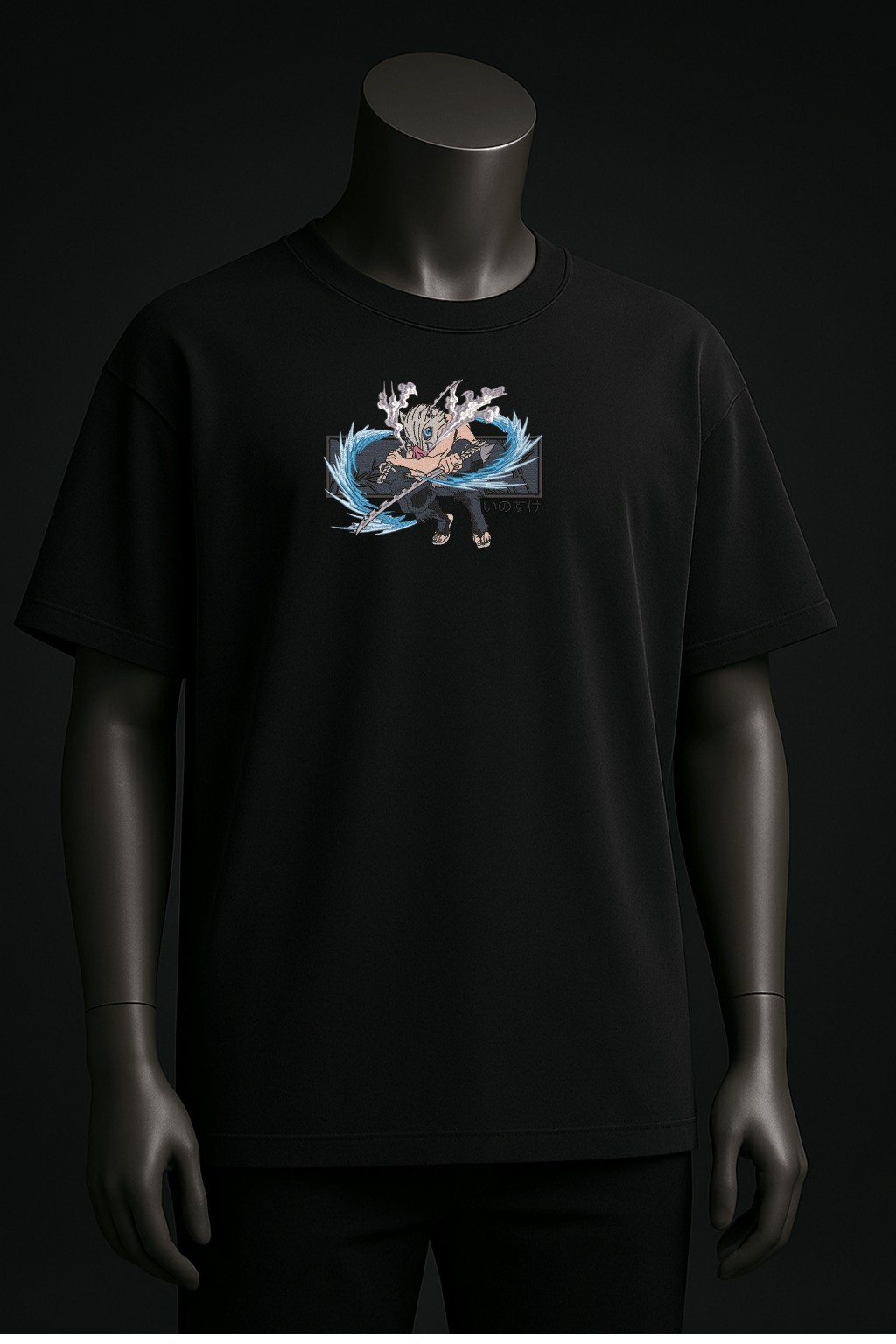 Inosuke Dual Blade Beast Breathing Oversized Anime T-Shirt – Demon Slayer Edition - YS