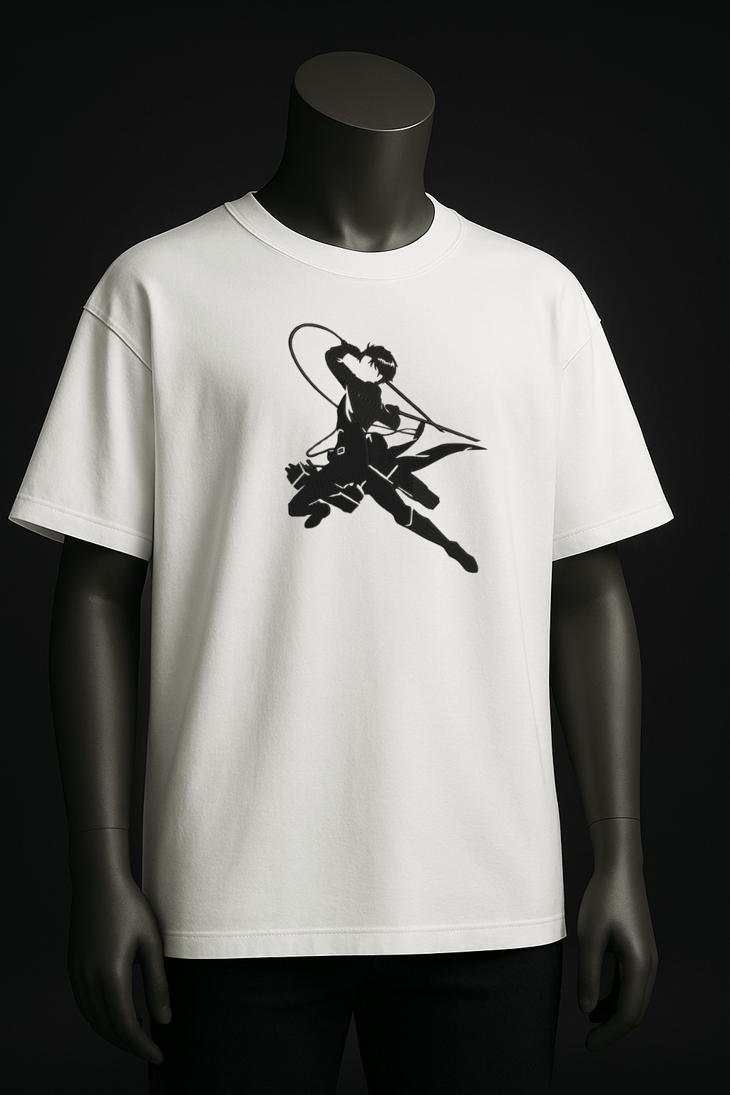 “Sky Slash” — White Edition Embedded Tee - YS
