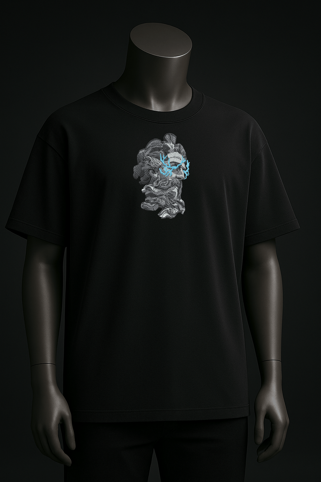 Zeus Thunder Embroidered Tee – Power of the Gods - YS