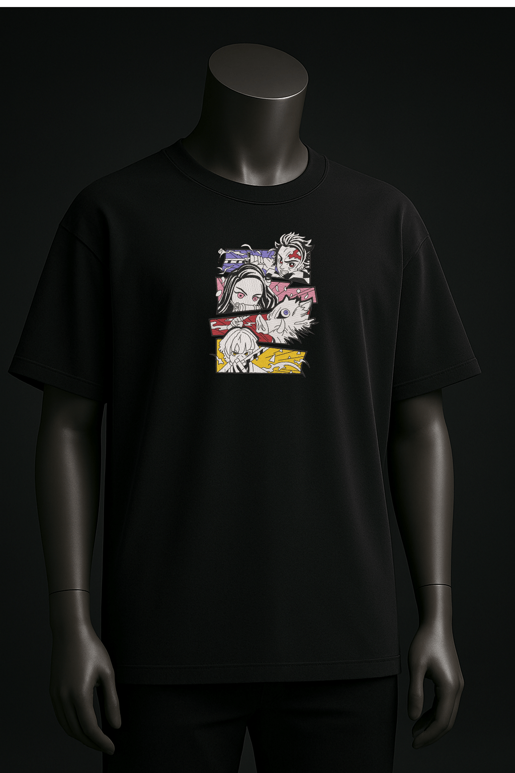 Demon Slayer Oversized White T-Shirt - YS