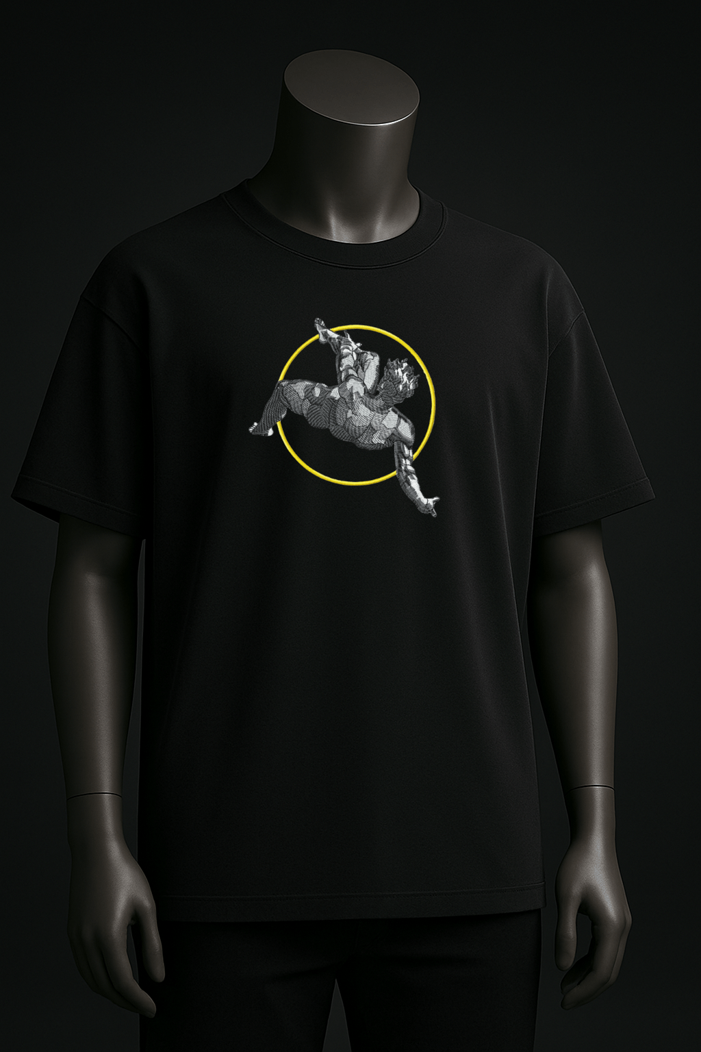 Fallen Titan Oversized Tee – Neon Circle Edition - YS